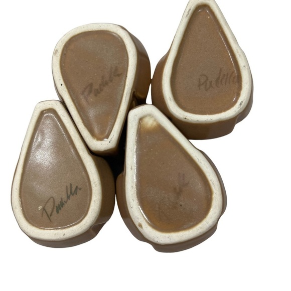 Rodolfo Padilla Vintage Drip Glaze Stoneware Mugs Set of 4 Signed - Picture 4 of 4